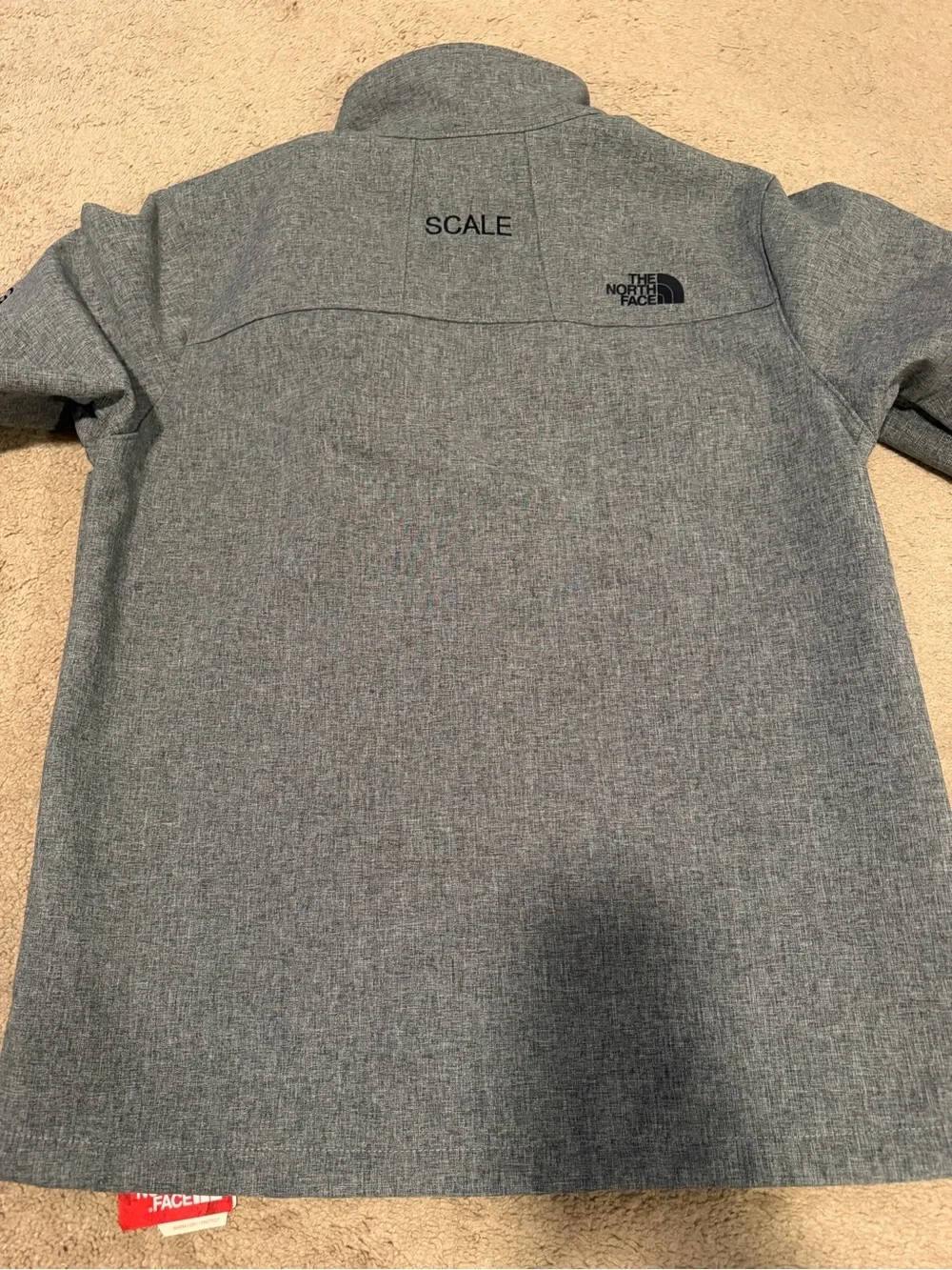 The North Face Men's Gray Softshell Jacket with Uber Embroidery